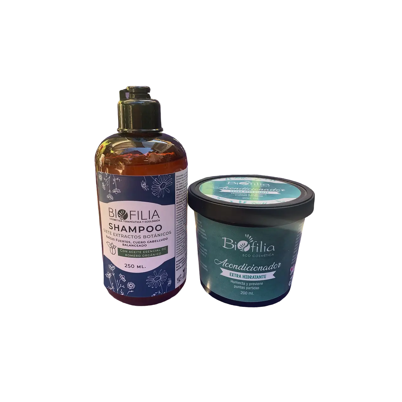 Pack Shampoo Fortalecedor 7 Extractos + Acondicionador Extra Hidratante