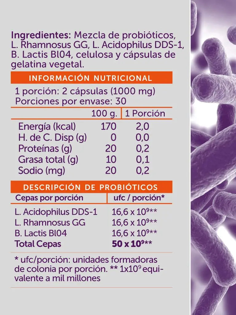 Probiotic Plus 50b 60 Cápsulas