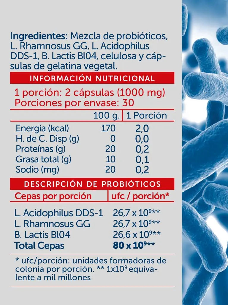 Probiotic Plus 80b 60 Cápsulas
