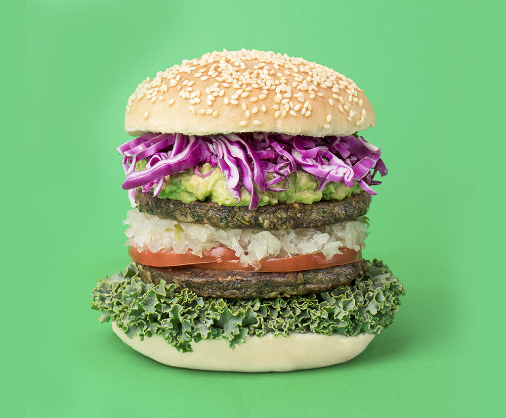 Hamburguesa de porotos negros 4 Unidades