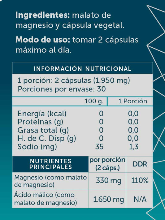 Magnesio Malato Pure 60 cápsulas