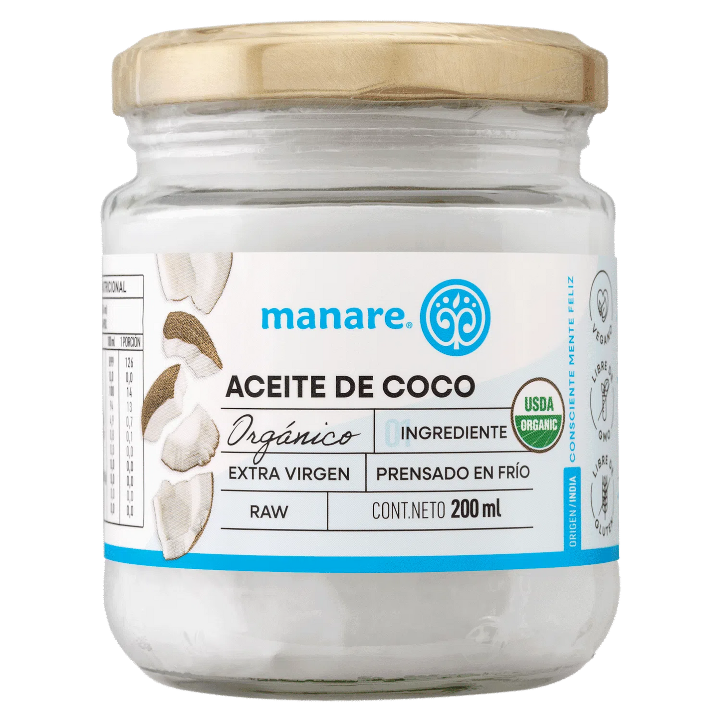 Aceite de Coco orgánico 200ml