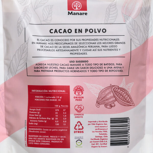 Cacao en Polvo Orgánico 500g