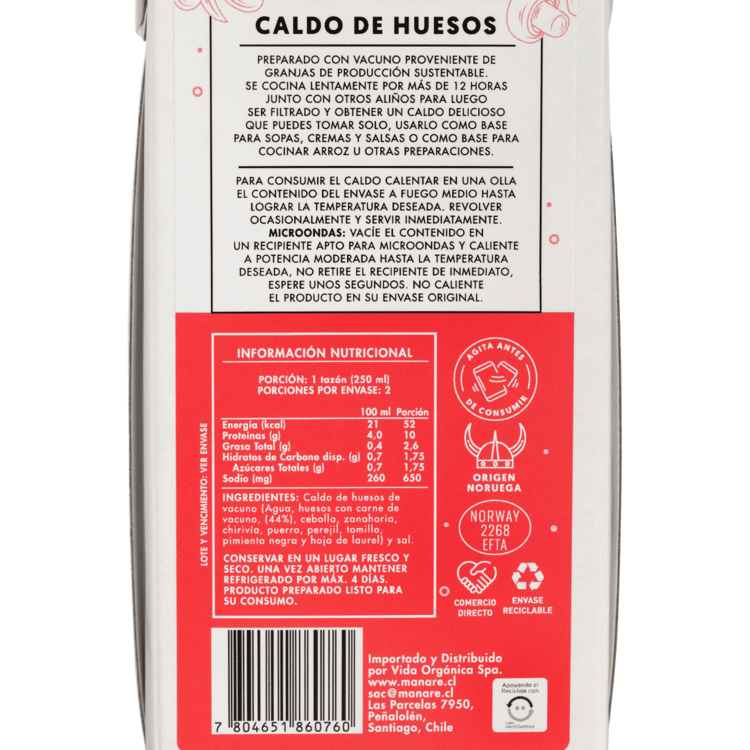 Caldo de Huesos Vacuno 500ml