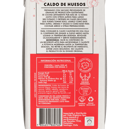 Caldo de Huesos Vacuno 500ml