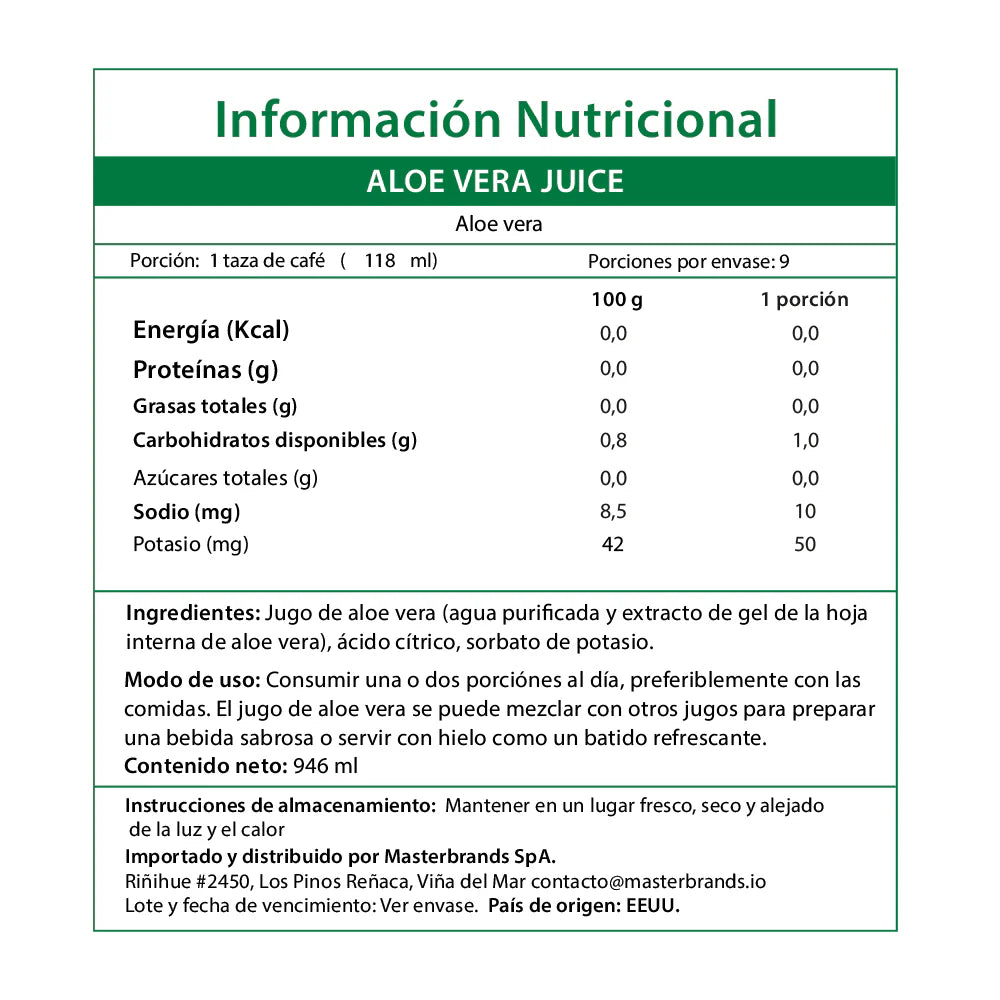 Aloe Vera Líquido – 946 mL