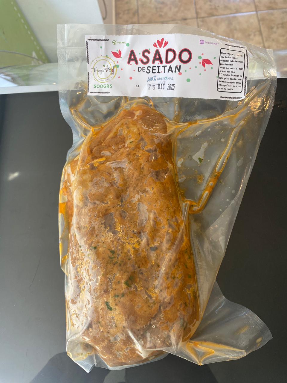 Asado de Seitán Doble Proteína – Marinado a la Chilena