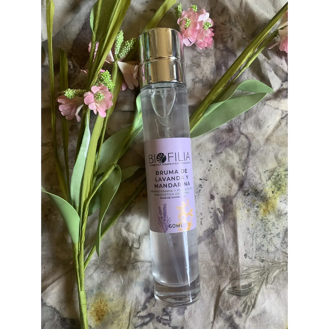 Bruma Aromaterapéutica Lavanda & Mandarina con Shunguita