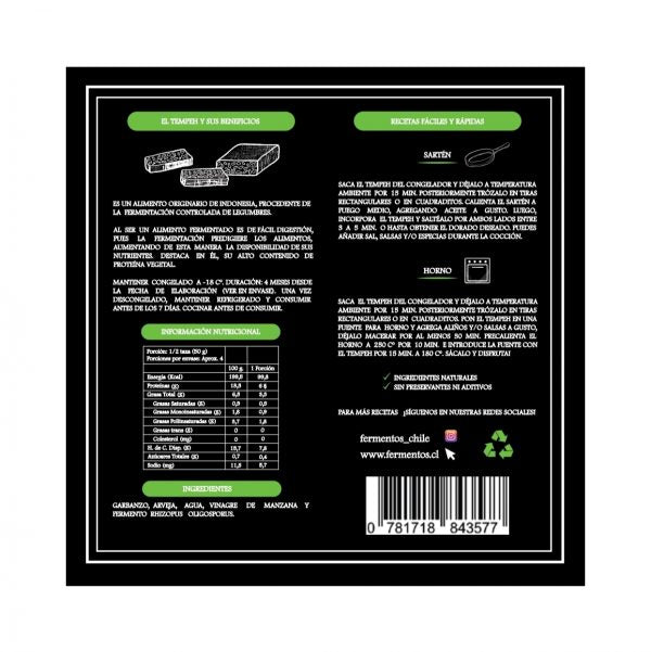 Tempeh Garbanzo - Arveja 200 gr