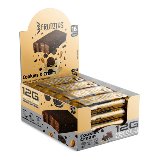 Barra de Proteína Cookies &amp; Cream – Pack 16 unidades