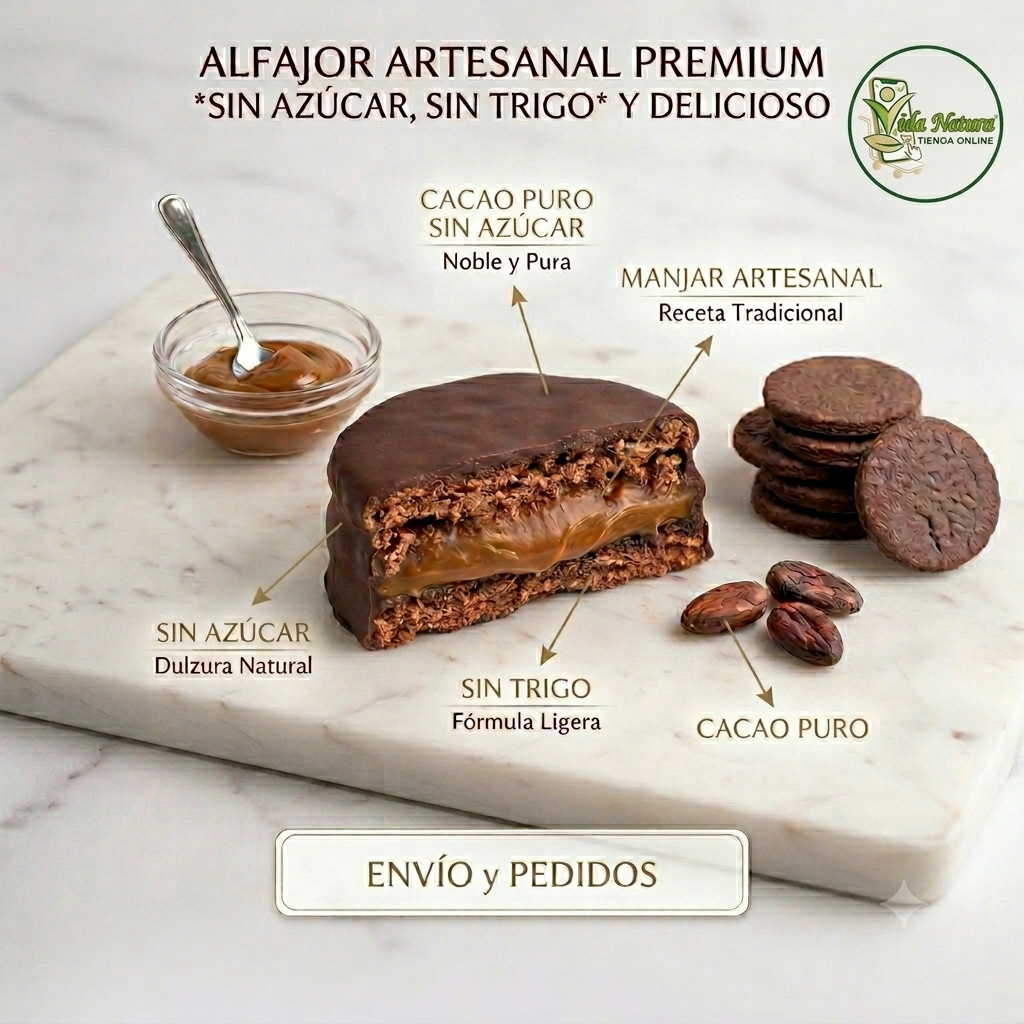 Pack 6 Alfajores Artesanales Premium – Manjar Sin Azúcar y Sin Trigo | Mi Pecado Saludable