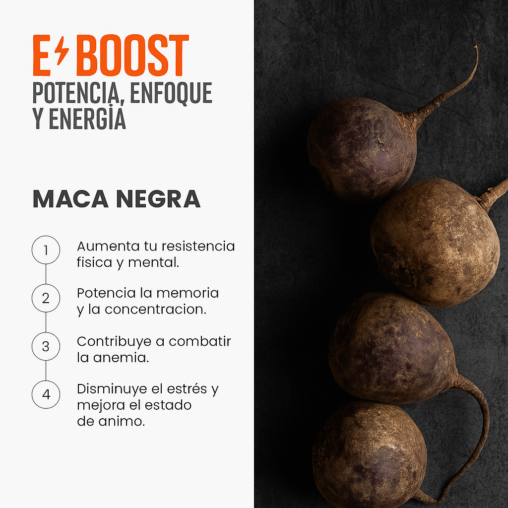 E-BOOST | Energizante Natural para Energía y Concentración