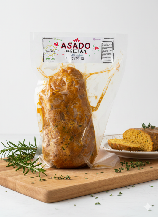 Asado de Seitán Doble Proteína – Marinado a la Chilena