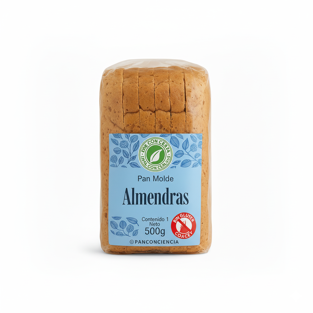 Pan sin gluten Almendras 500gr