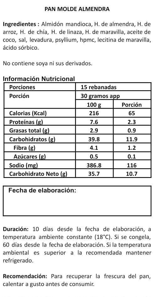 Pan Sin Gluten Certificado COACEL | Artesanal | Vida Natura Chile