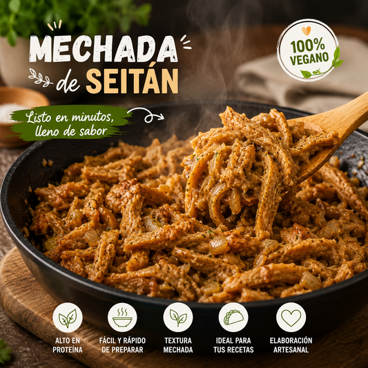 Seitán Mechada 500 g | Proteína Vegetal Artesanal