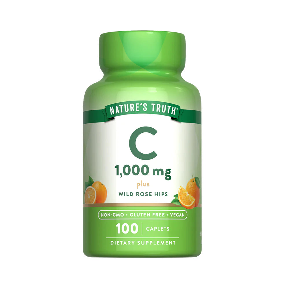 Vitamina C 1000 mg &amp; Wild Rose Hips – 100 Comprimidos