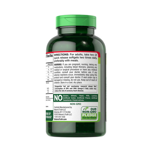 Omega 3 Fish Oil 2000 mg con esencia de limón – Cápsulas Blandas