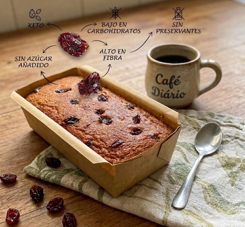 Keto Queque Vainilla Cranberry – Esponjoso, Sano y Sin Azúcar Añadida