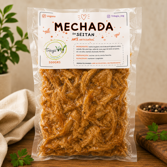 Seitán Mechada 500 g | Proteína Vegetal Artesanal