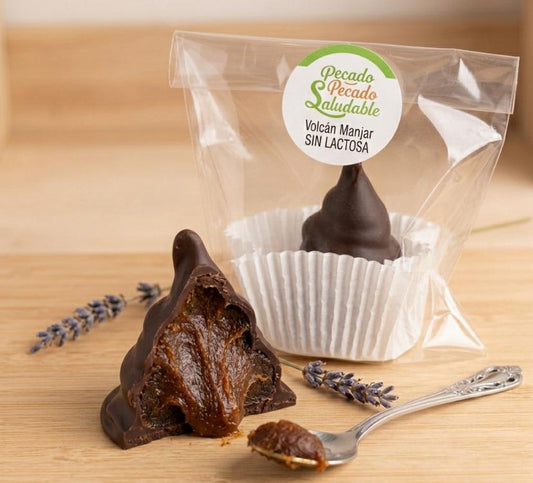 Volcán de Manjar de Dátiles Sin Azúcar y Sin Trigo, vegano