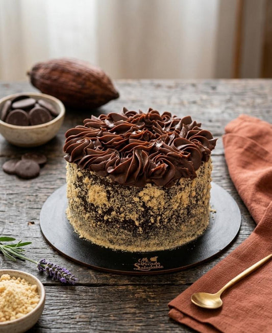 Torta Vegana Chocolate Vainilla y Frambuesa 4-6 personas (sin azúcar y sin trigo)