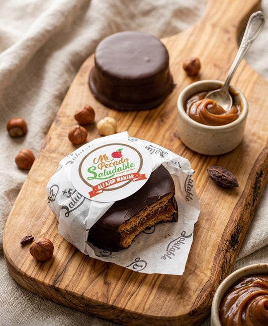 Alfajor Manjar (sin azúcar y sin trigo)