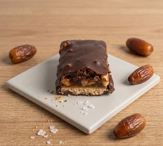 Barrita tipo Snickers (sin azúcar, sin trigo y vegana)