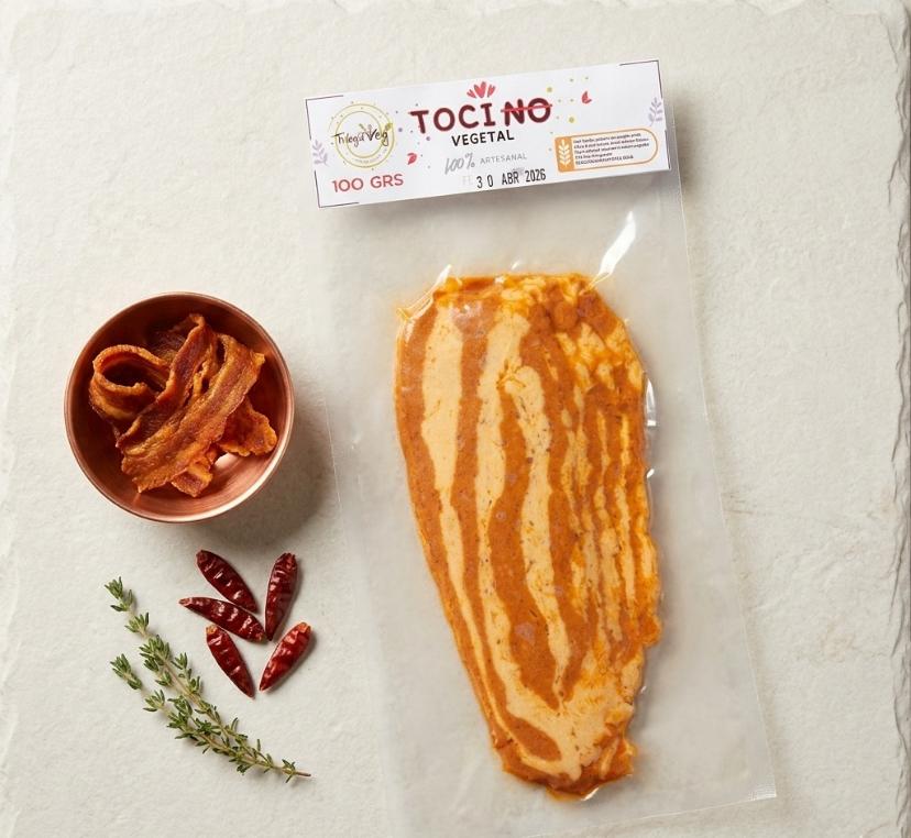 Tocino Vegetal – A base de seitán y Mandioca