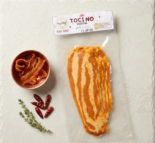 Tocino Vegetal – A base de seitán y Mandioca