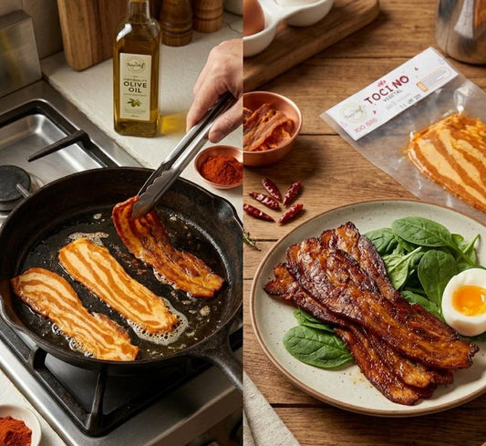 Tocino Vegetal – A base de seitán y Mandioca