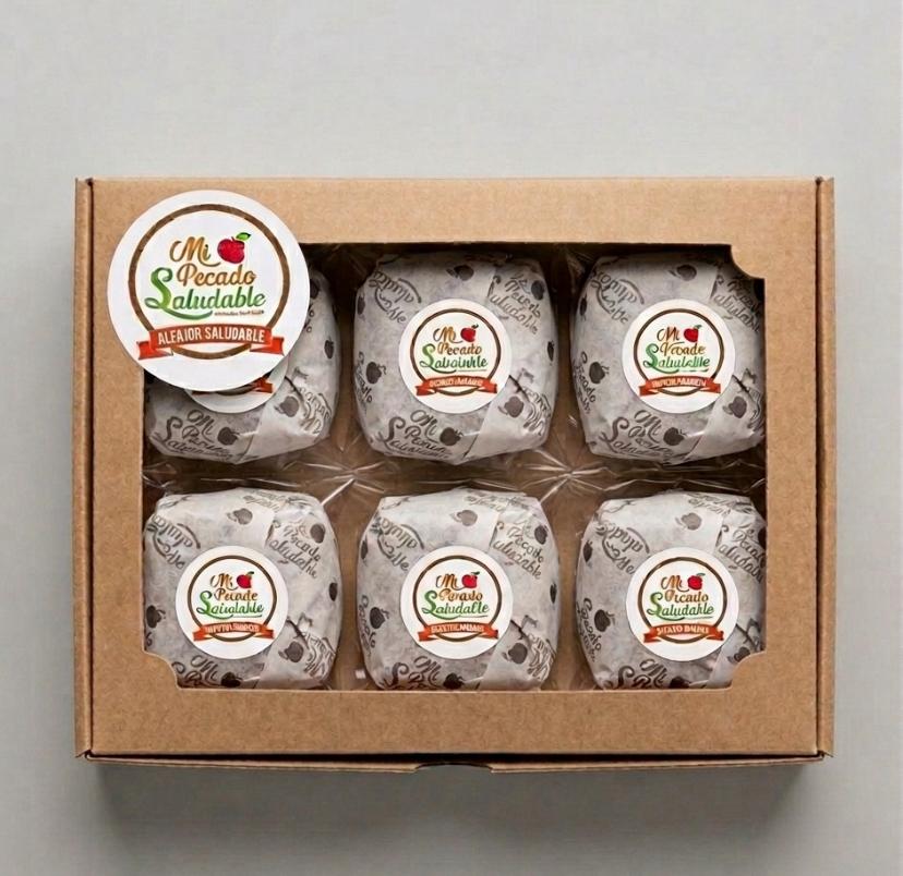 Pack 6 Alfajores Artesanales Premium – Manjar Sin Azúcar y Sin Trigo | Mi Pecado Saludable