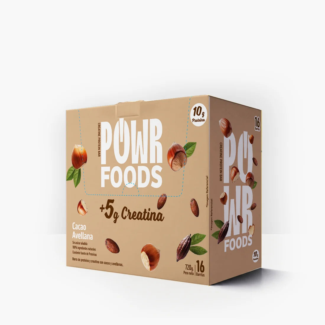 Caja 16 Creatine Protein Bars Cacao 45 g – POWR Foods