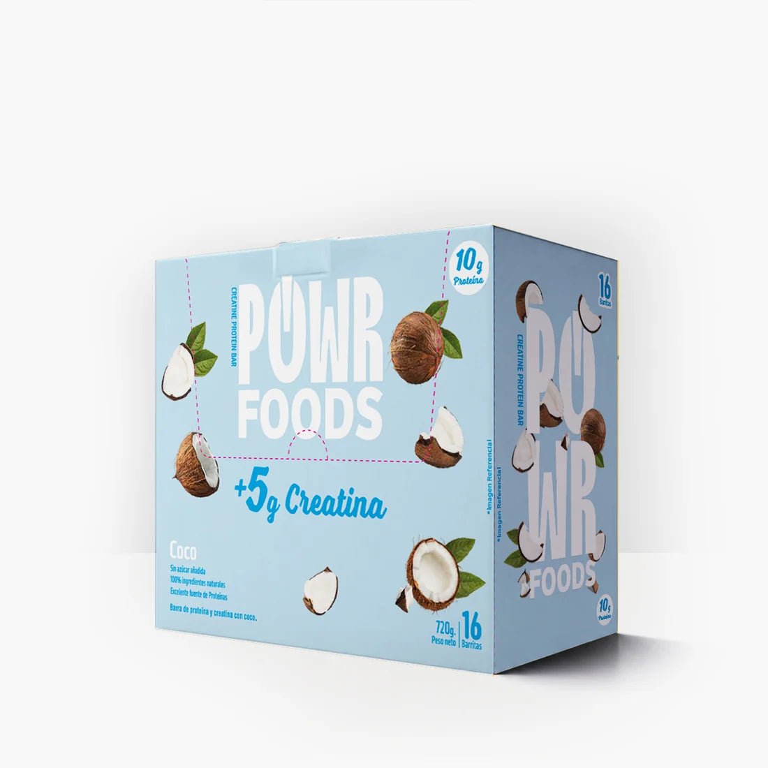 Caja 16 Creatine Protein Bars Coco 45 g – POWR Foods (Copia)