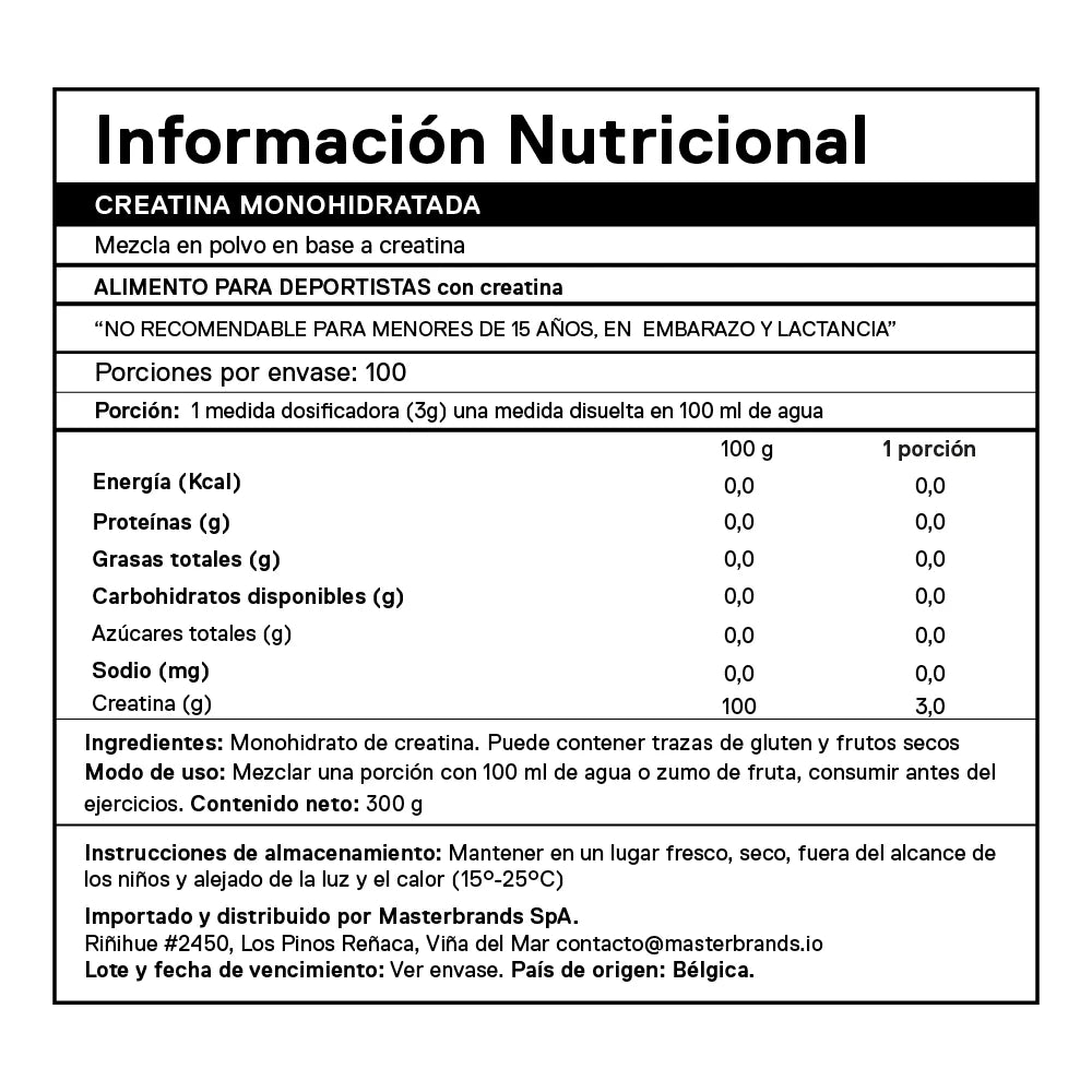 Creatina Monohidratada QNT en Polvo 300 Gr