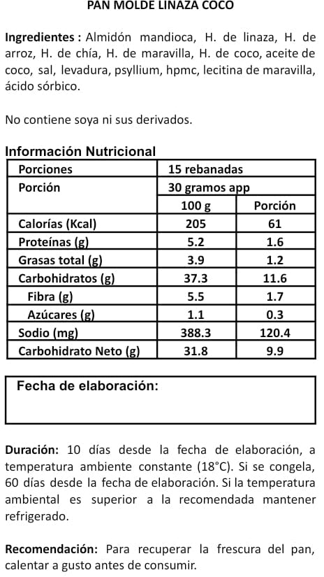 Pan Sin Gluten Certificado COACEL | Artesanal | Vida Natura Chile