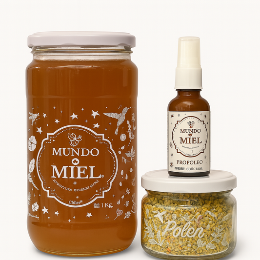 Packs Mundo Miel (Miel de kilo +Polen + Propóleo)