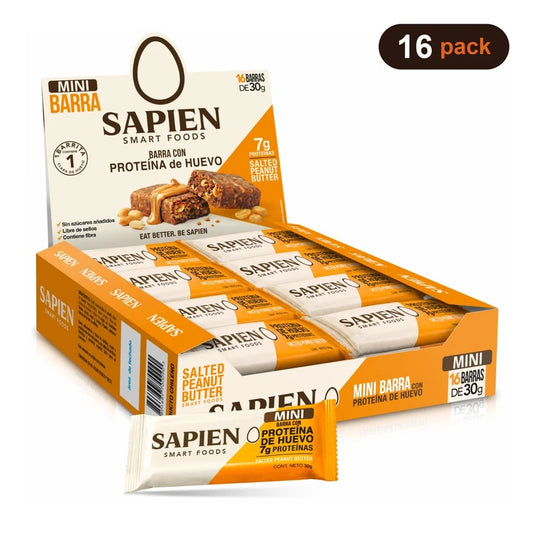 Barritas Proteicas Mini 30 g Sapien  Caja 16 Unidades